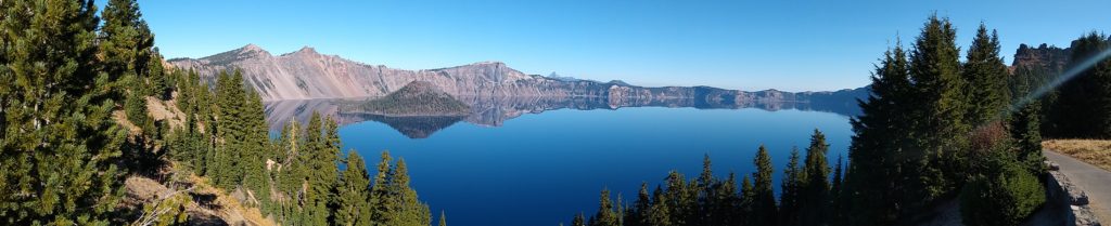 View of Crater Lake from the peak