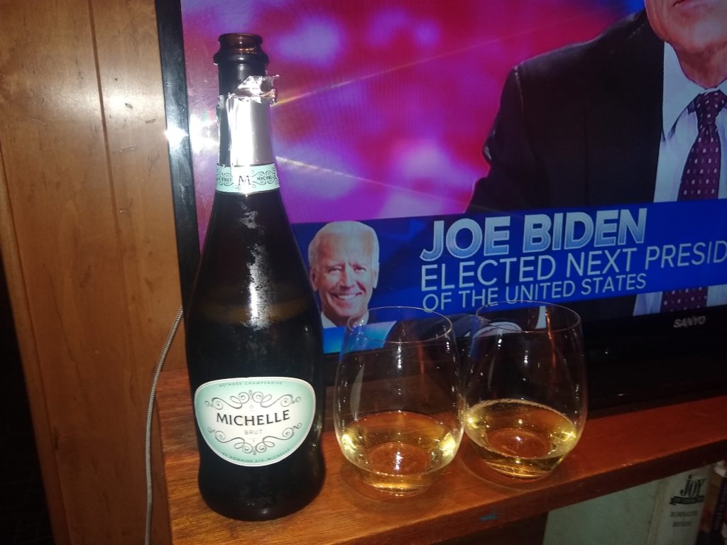 Election celebration - it was a fun, slightly nerve-wracking week (though Chad never lost confidence in the outcome)